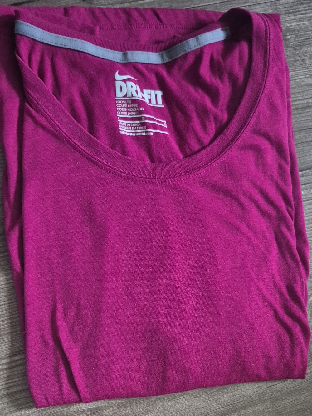 Nike Dri-FIT Women's Long Sleeve Scoop Neck Top - Magenta